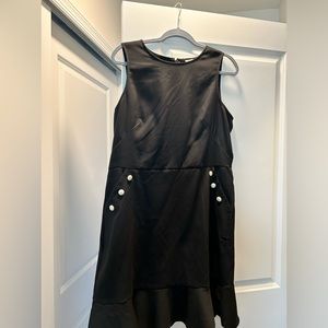 Black dress with button detail